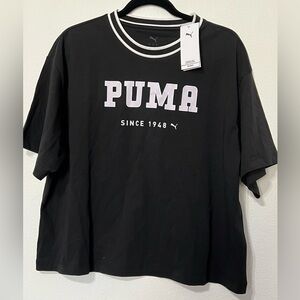 Puma Black Oversized Boxy T-Shirt